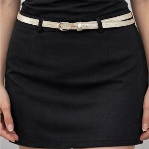 Ann Taylor silver leather  Belt